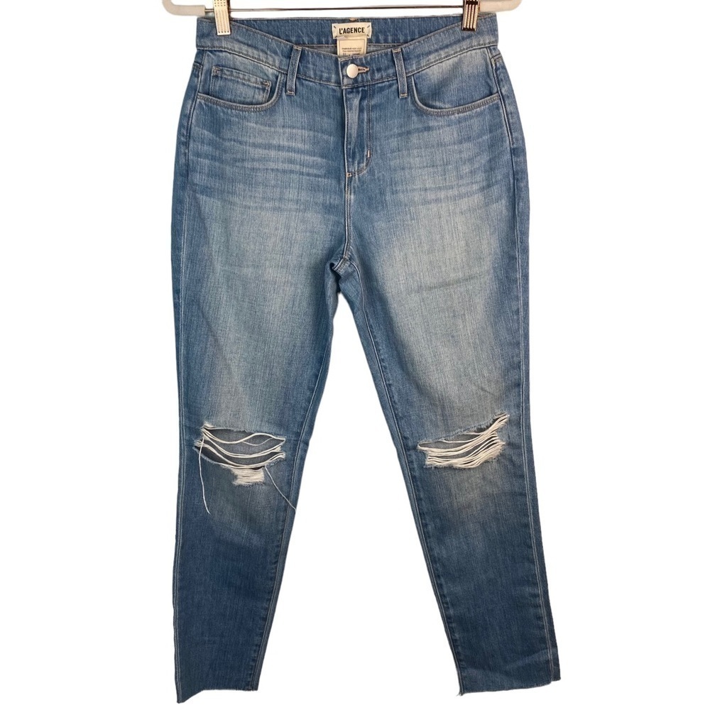 L’’AGENCE Bridget High Rise Straight Boyfriend Cut Jean Sz 24 - Picture 2 of 10